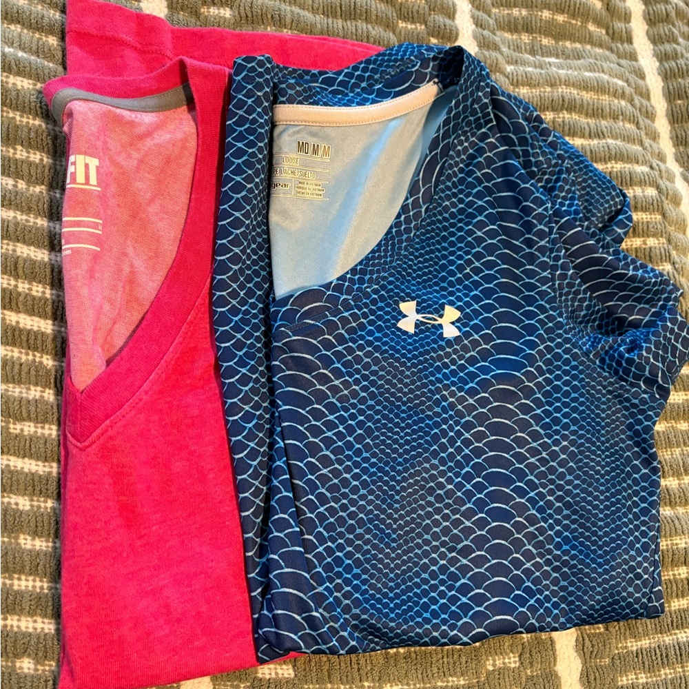 Nike Kids Blue and Pink Short Sleeve Tees